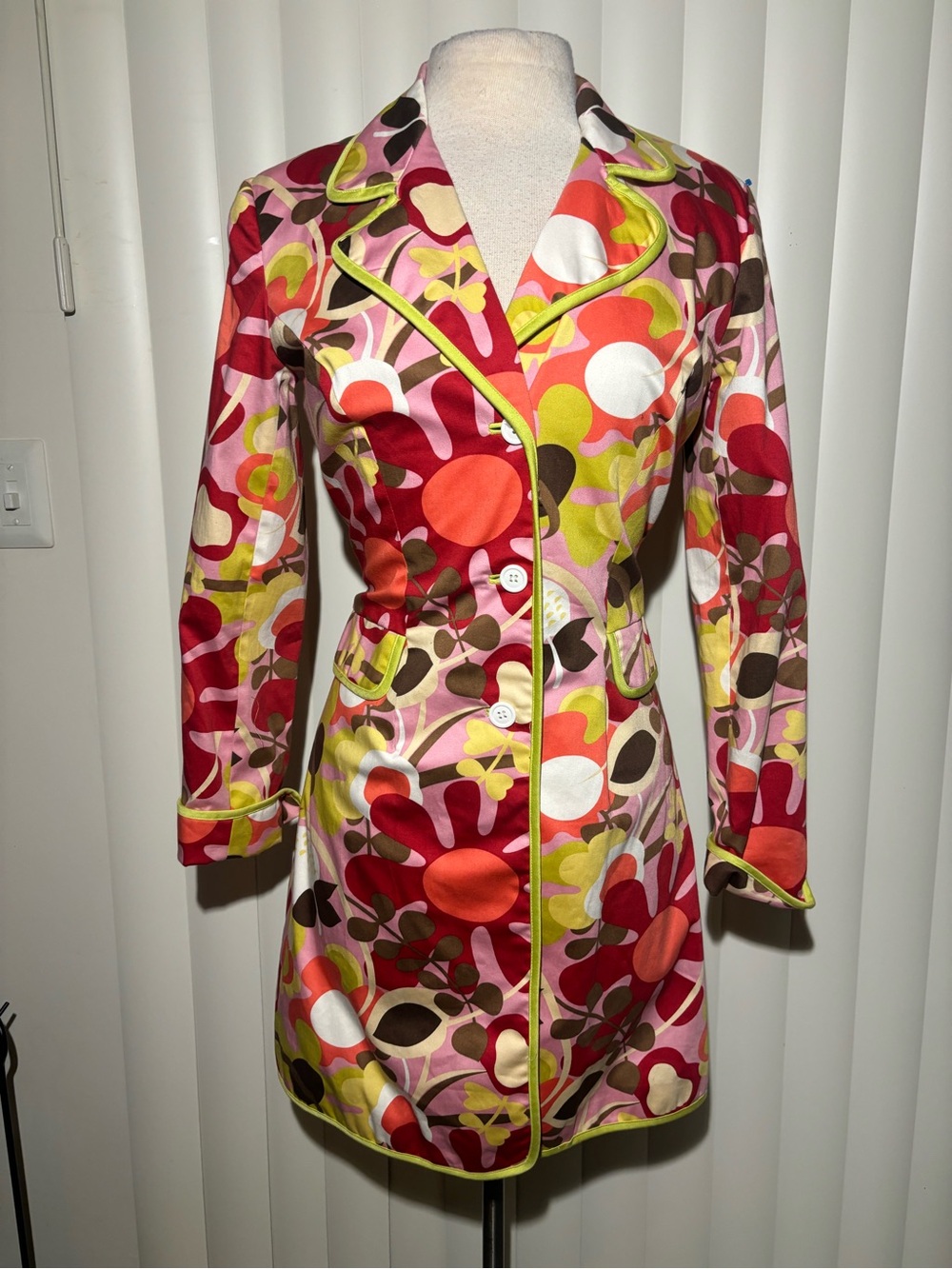 Vibrant Retro Floral A-Line Women’s Dress - Pink Multi